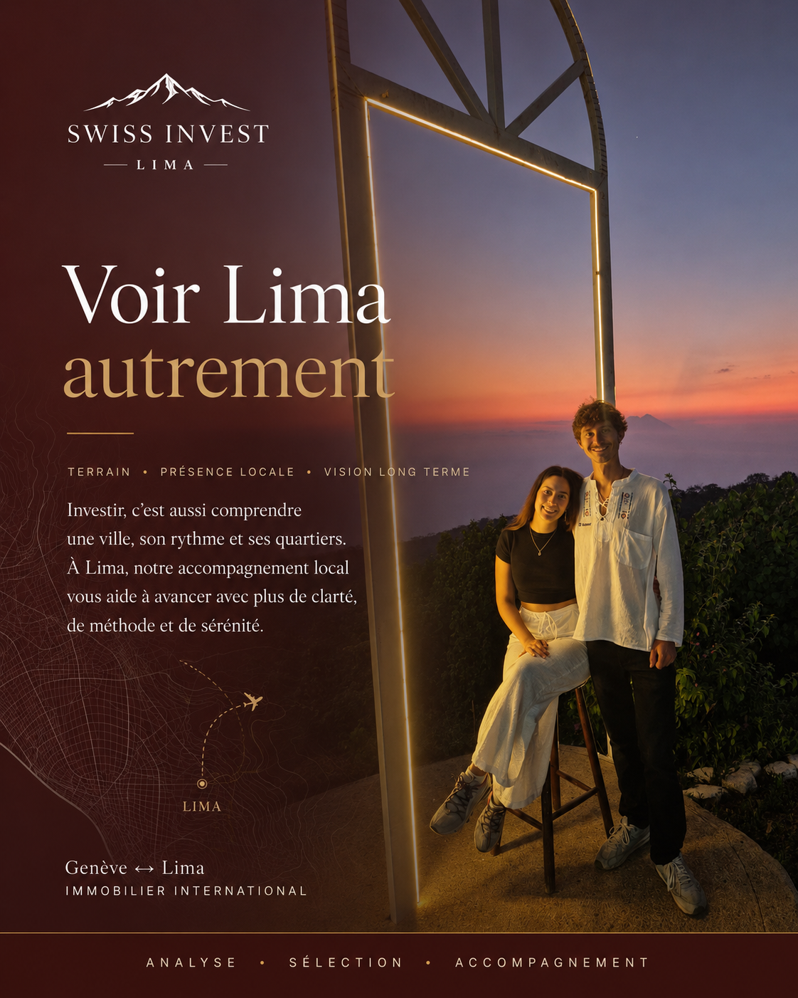 Adriana et Martin, les fondateurs de Swiss Invest Lima
